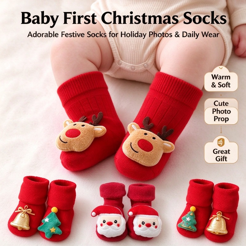 Unisex Baby Socks Non Slip - 어린이용 양말, 여아용/남아용, 귀여운 디자인, 면